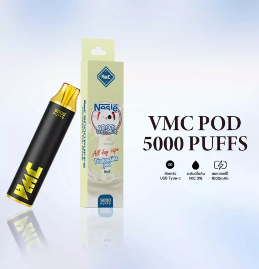 VMC 5000 puff Fresh Milk นมหมี